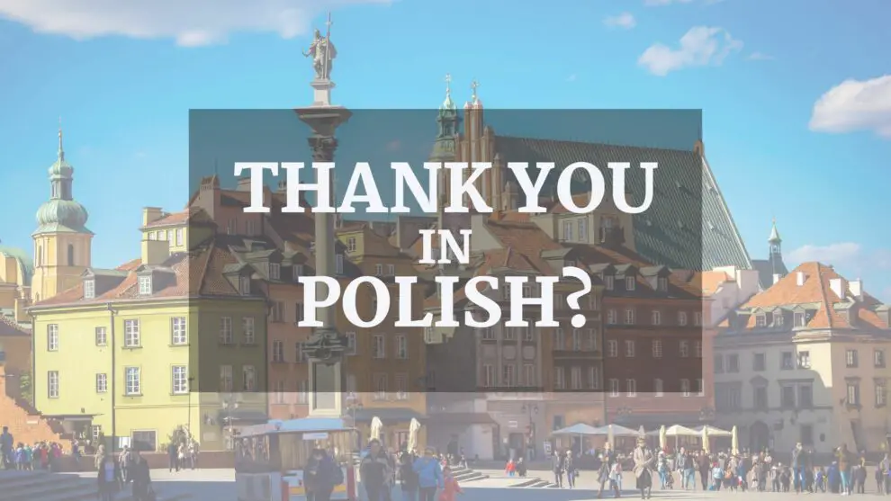 Thank you in Polish